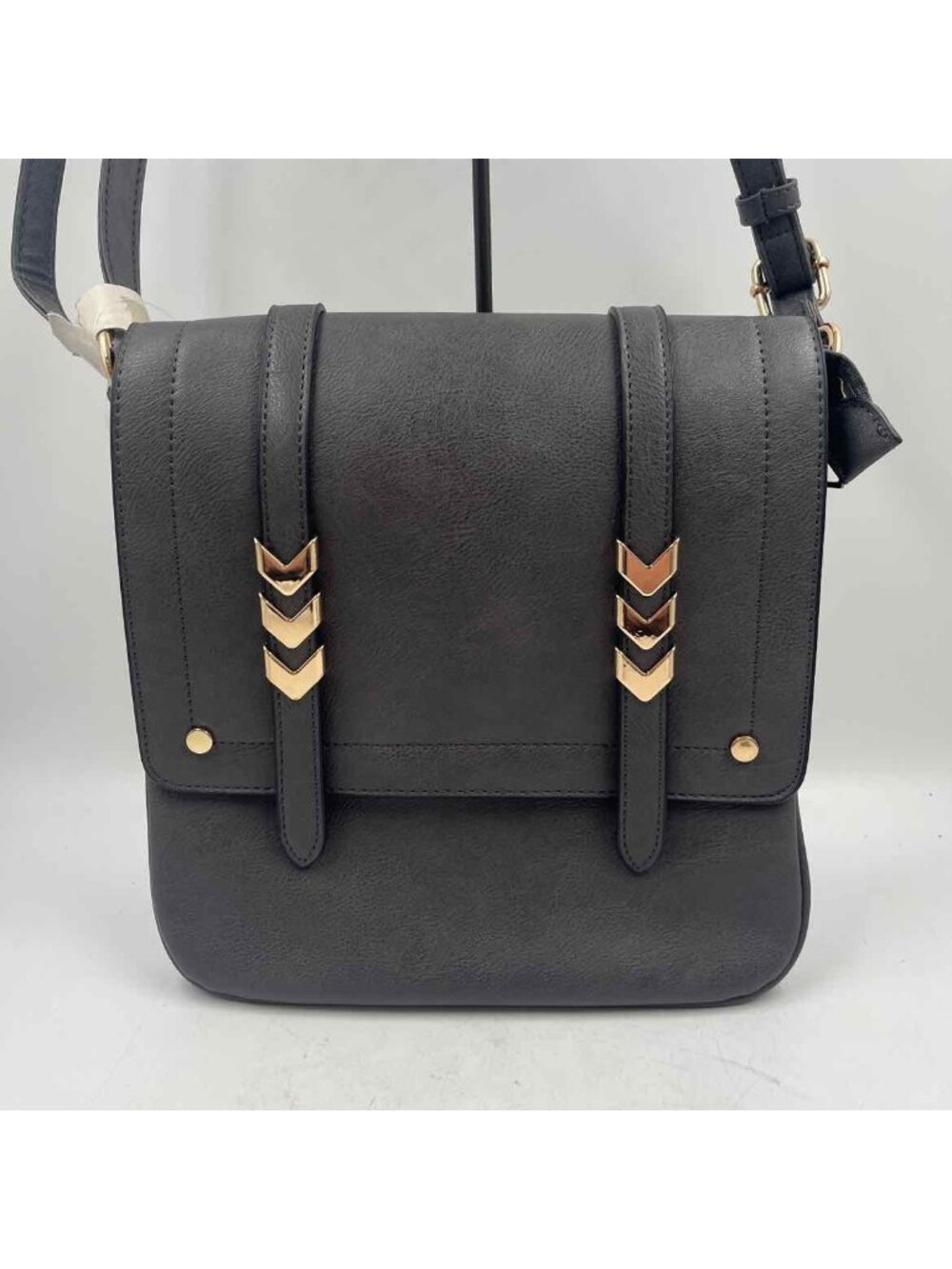 Alyssa Women's Charcoal New with Tags Solid Purse Vegan Leather Crossbody